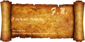 Farkas Magda névjegykártya
